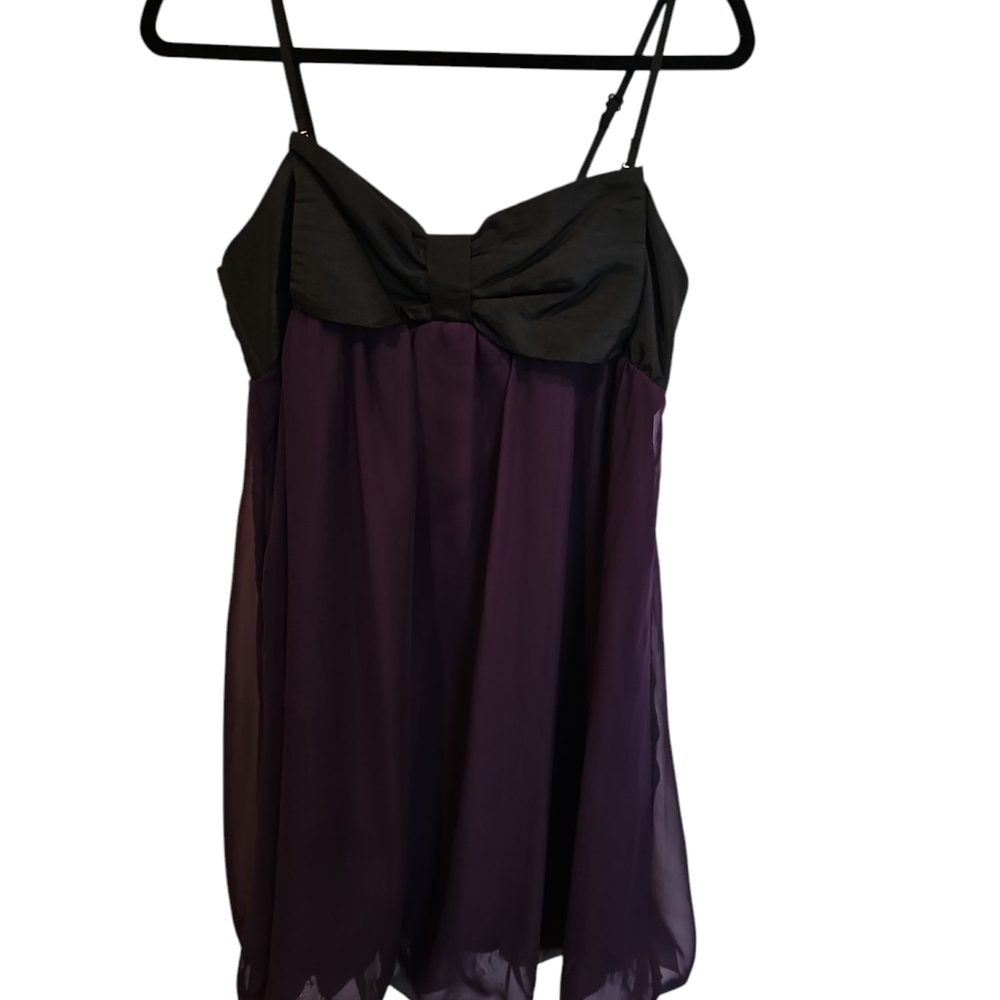 Elegant Black and Purple Women's Babydoll Dress